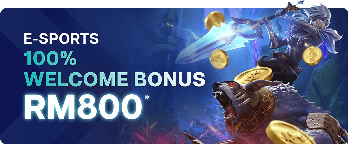 We1win Promo E-sports welcome bonus RM800.