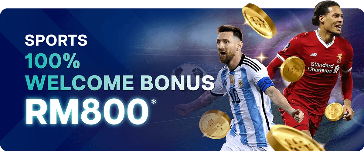 We1win Promo 100% sports welcome bonus RM800.