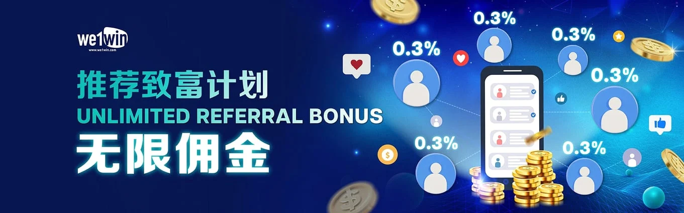 We1win Promo Unlimited referral bonus opportunity.